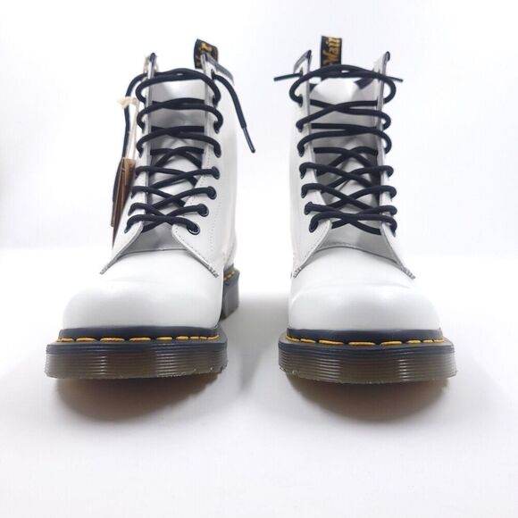 Dr Martens 1460 White Smooth Standard Fit Womens 8 Lace Up Boot Shoes 11821100 - Picture 6 of 14